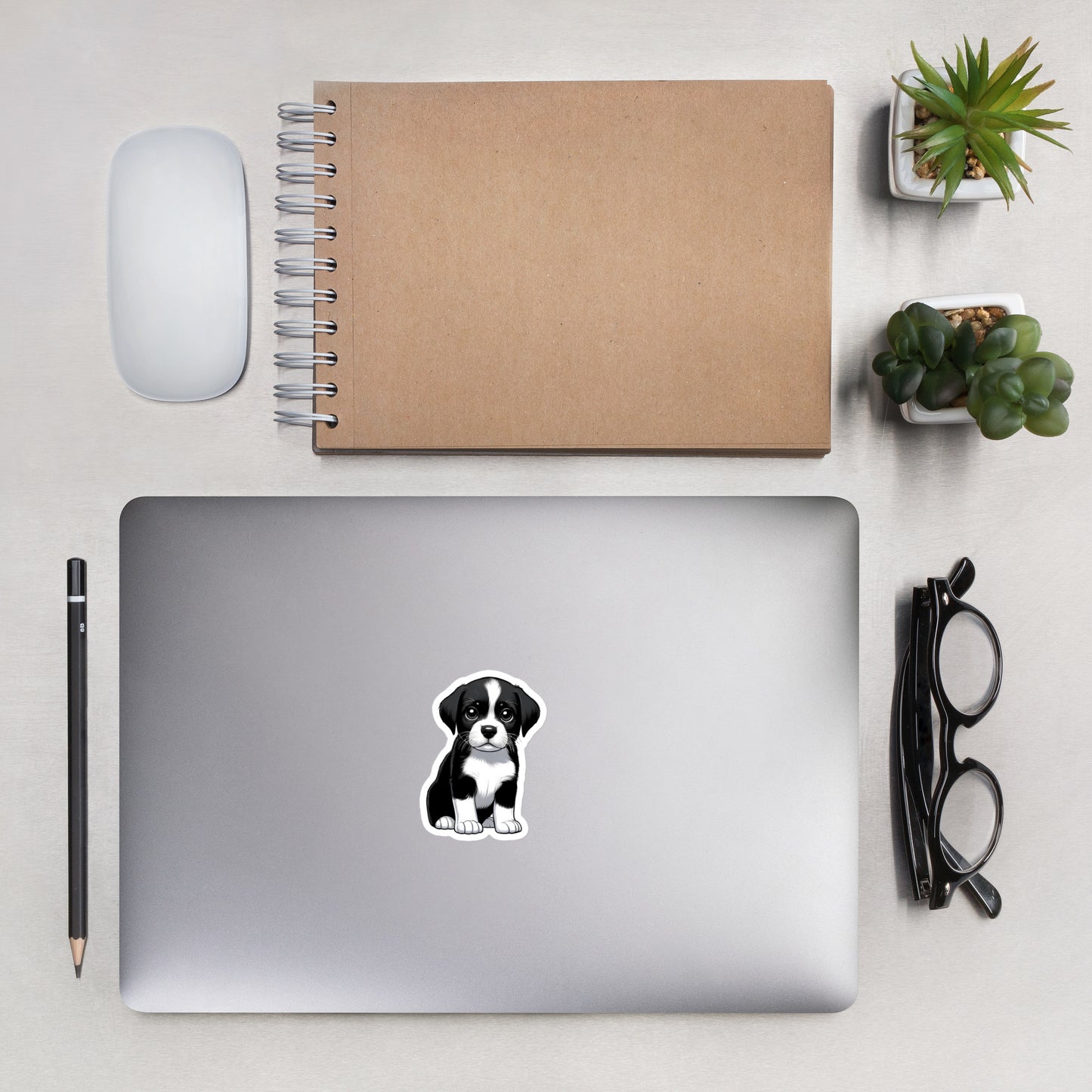 Custom pup bubble-free stickers