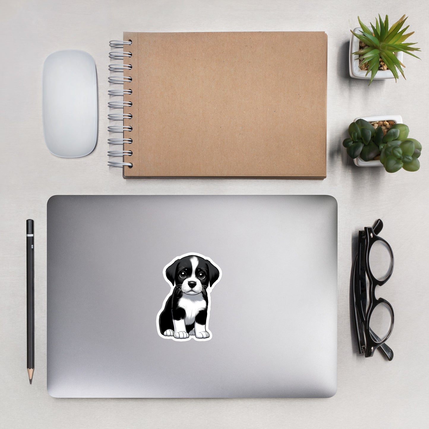 Custom pup bubble-free stickers