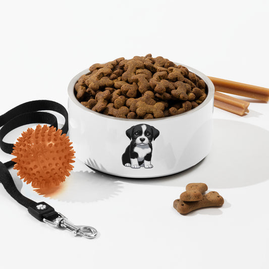 Custom pup pet bowl
